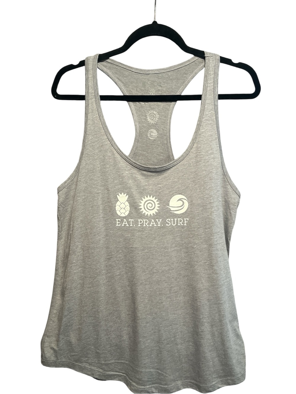 NWOT Eat. Pray. Surf. Women's Gray Racerback Tank Top